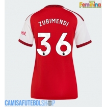 Camisa de time de futebol Arsenal Martin Zubimendi #36 Replicas 1º Equipamento Feminina 2026-27 Manga Curta
